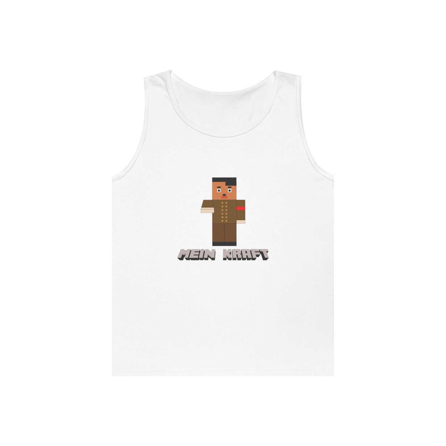 minecraft style hitler parody mein kraft funny tank top design