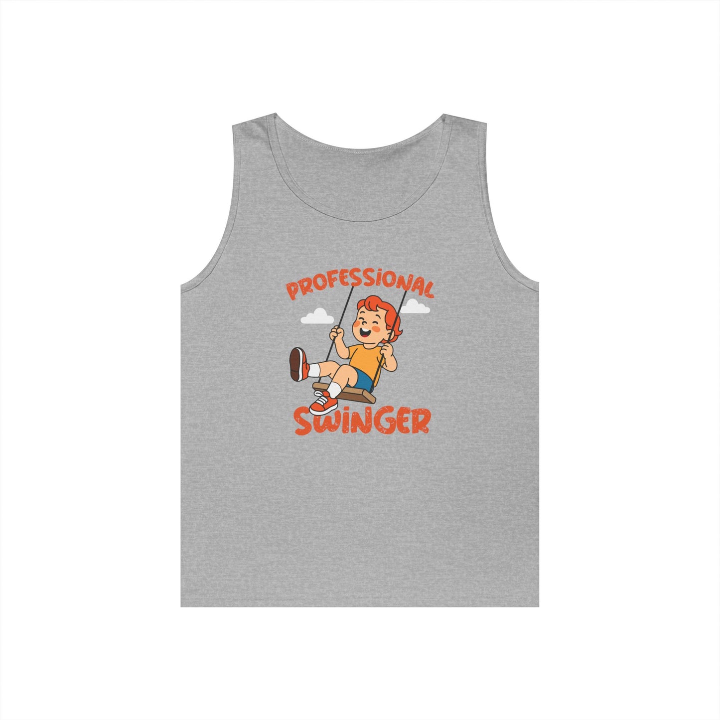kid on swing professional swinger pun funny tank top design