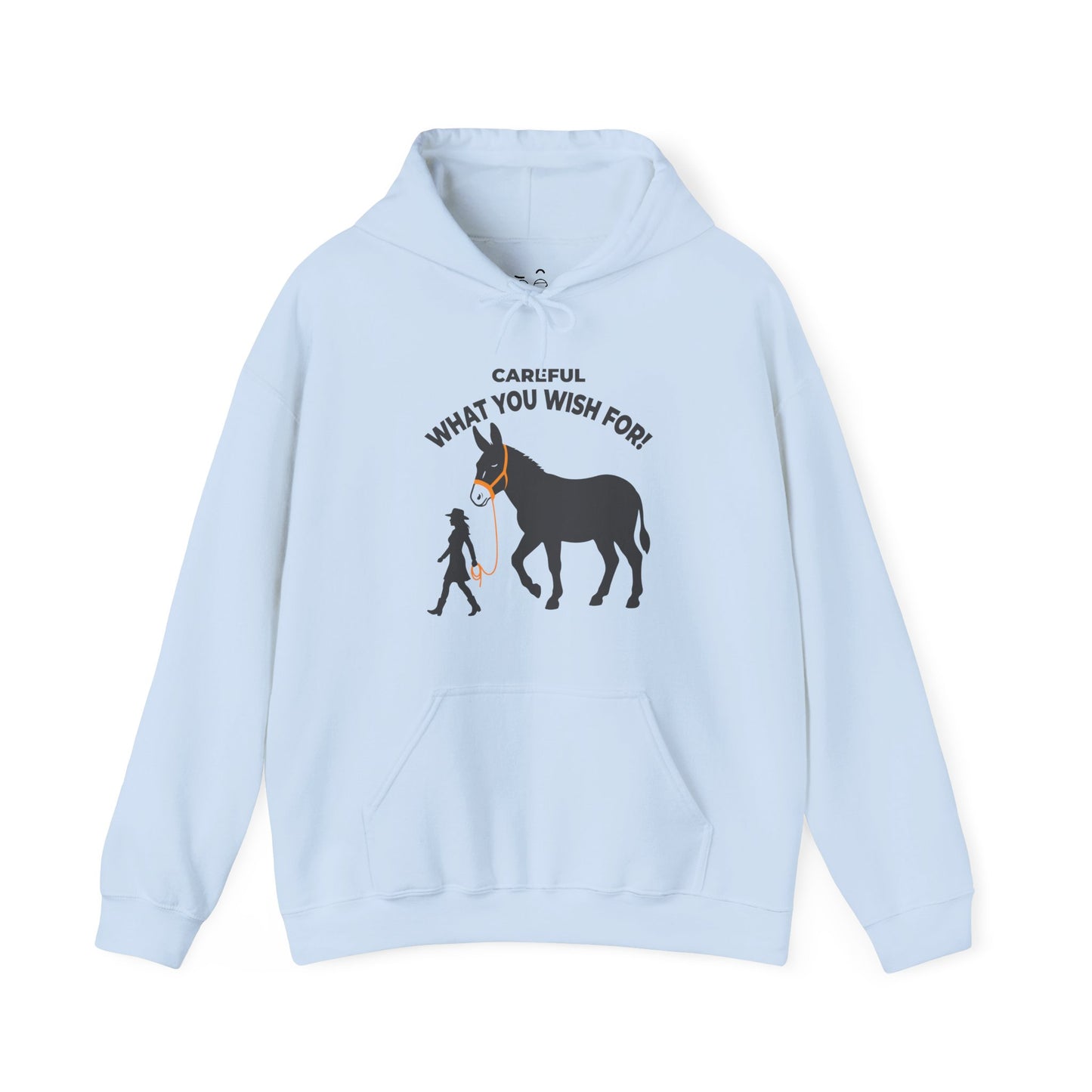 Funny Big Ass hoodie with a giant donkey being walked on a leash after a genie wish gone wrong