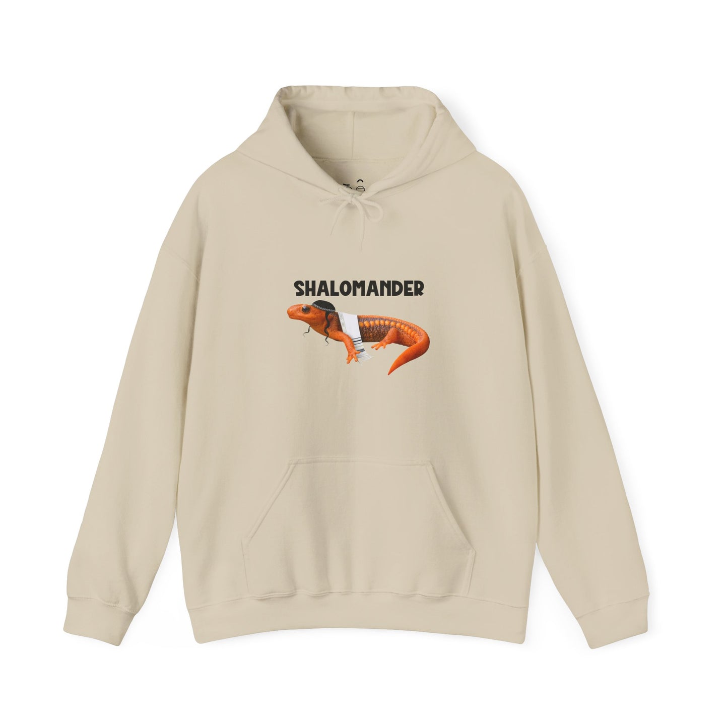Salamander wearing payot, a kippah, and traditional scarf in a funny parody streetwear design