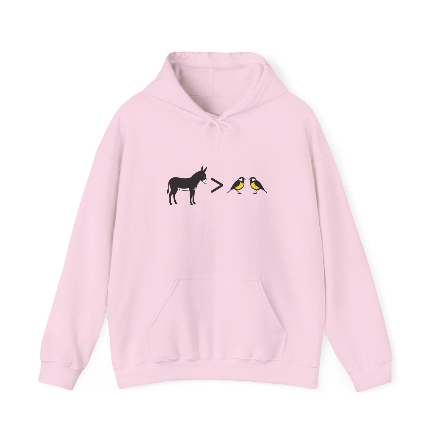 Ass greater than tits funny donkey bird hoodie design