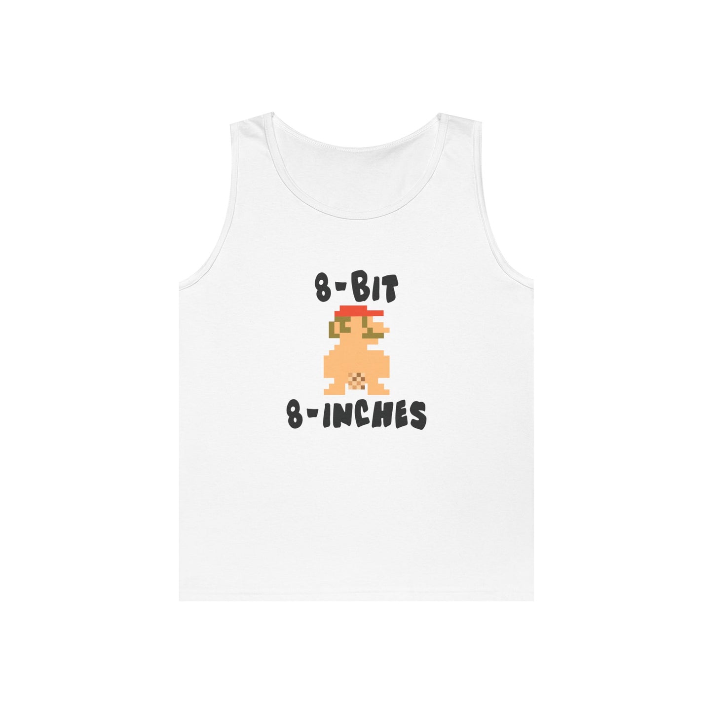 super mario parody 8 bit blurred block 8 inches funny tank top
