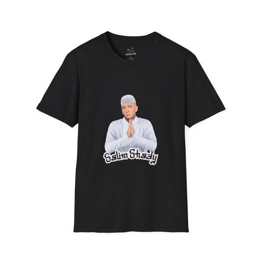 Eminem parody in traditional Muslim attire — funny cultural mashup shirt blending Slim Shady with Salim vibes