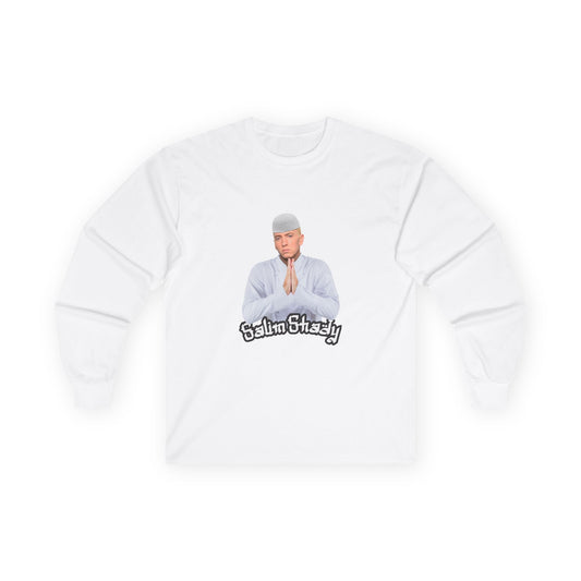 Eminem parody in traditional Muslim attire — funny cultural mashup shirt blending Slim Shady with Salim vibes