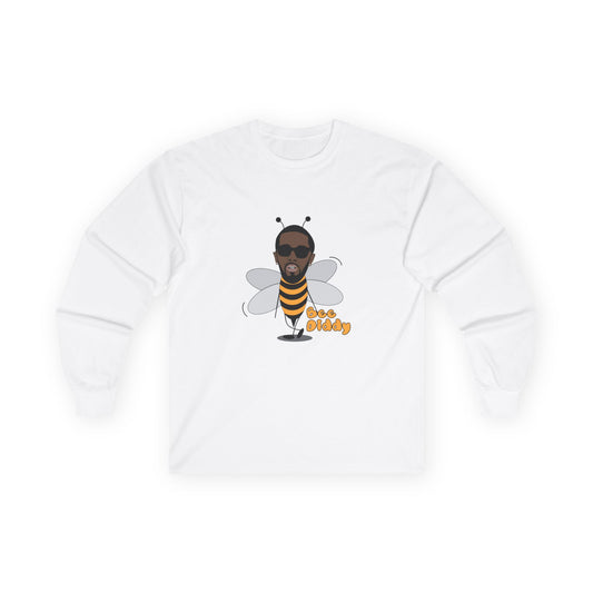 Funny parody of rapper P. Diddy illustrated as a bee, playful pun design on a t-shirt.
