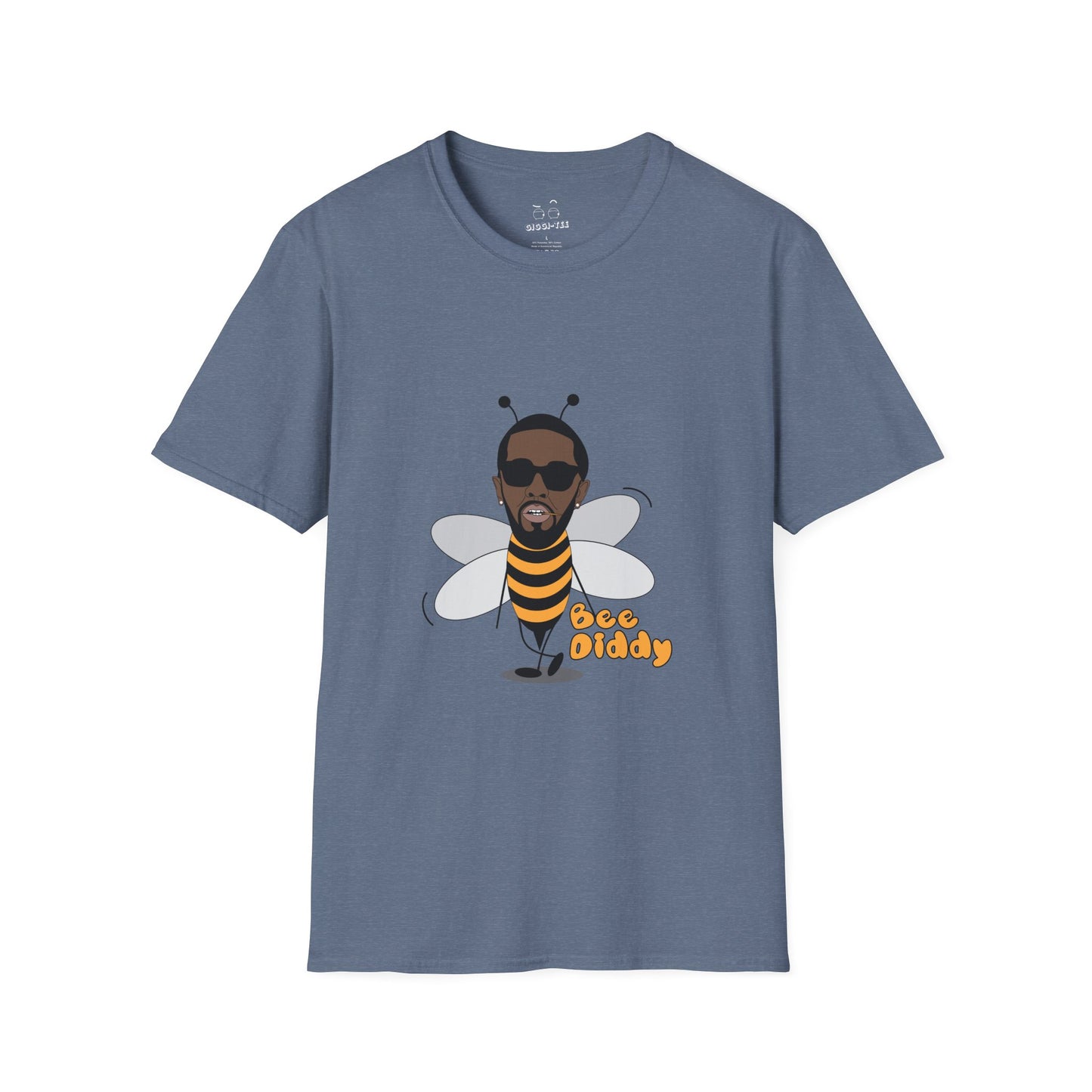 Funny parody of rapper P. Diddy illustrated as a bee, playful pun design on a t-shirt.
