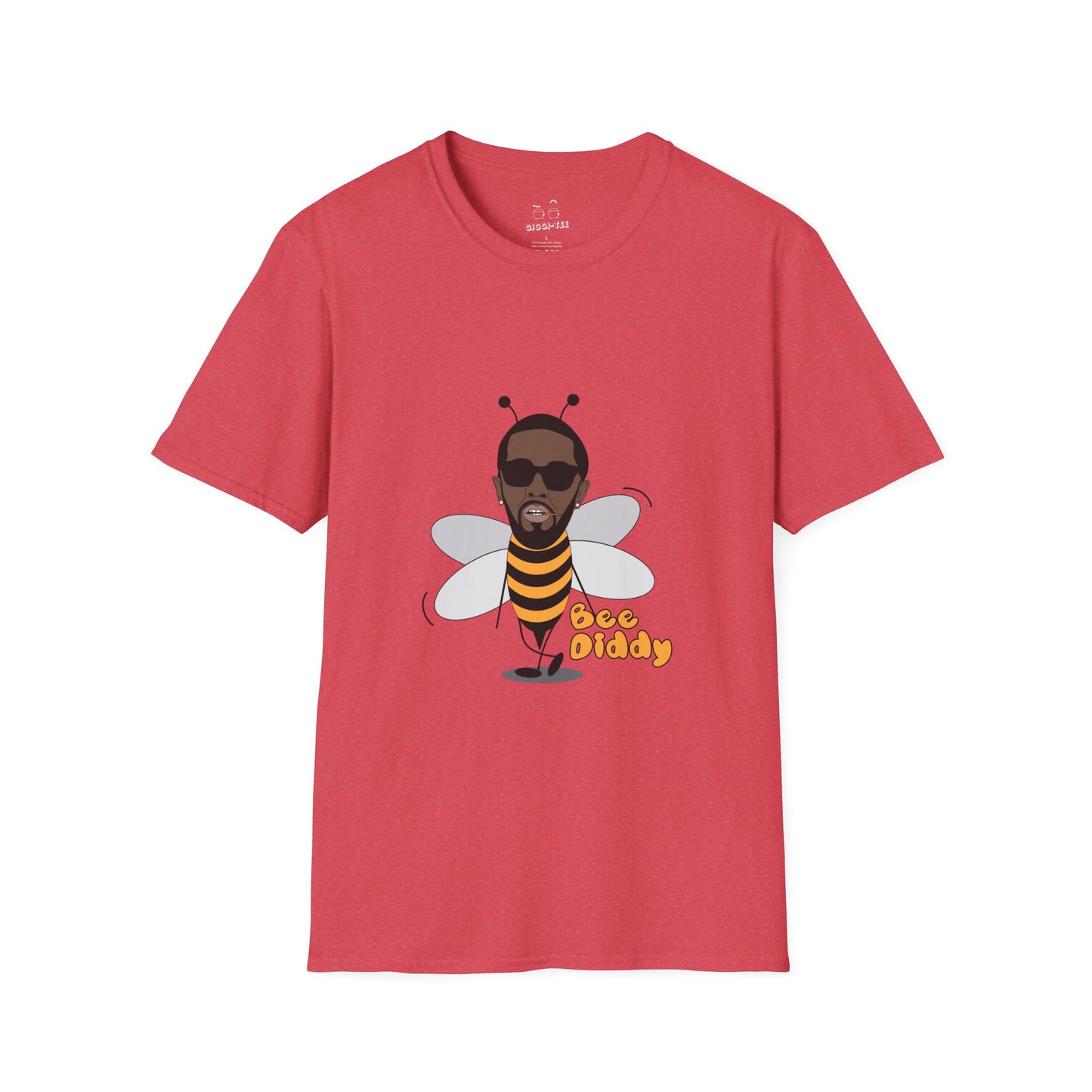 Funny parody of rapper P. Diddy illustrated as a bee, playful pun design on a t-shirt.
