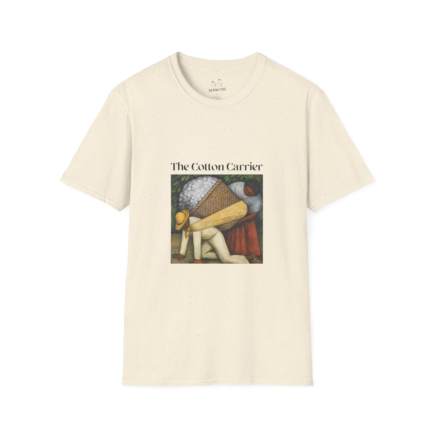 The Cotton Carrier shirt featuring a parody of The Flower Carrier painting with cotton in the basket