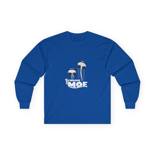 Finding Moe t-shirt parody of Finding Nemo with two jellyfish, one in agal and one in sunglasses, Gulf culture humor shirt.