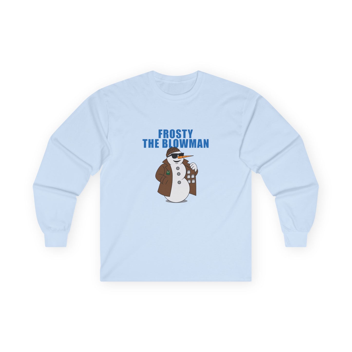 Frosty the Blowman shirt, funny snowman parody, edgy holiday shirt, cheeky Christmas shirt, gift, cartoon parody tee, winter street-style snowman