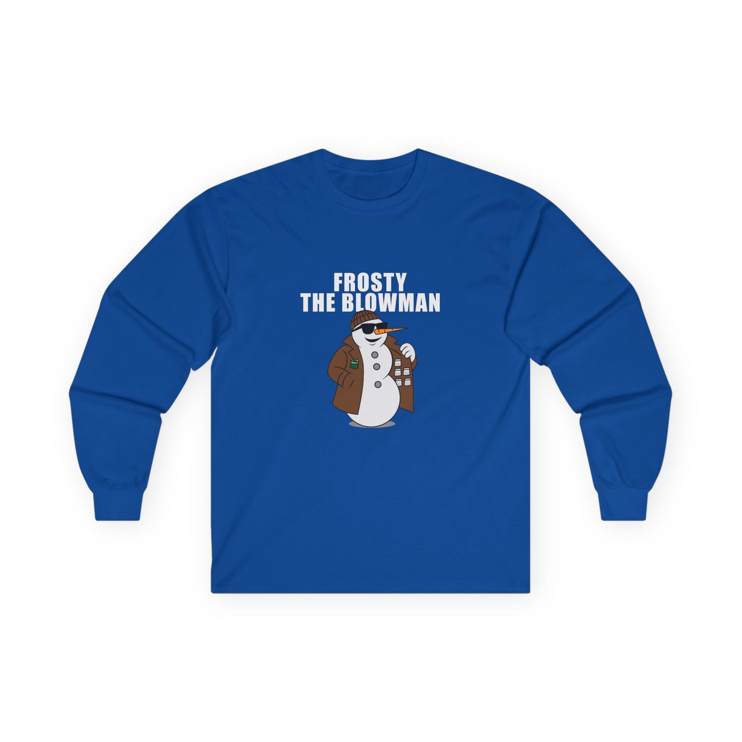 Frosty the Blowman shirt, funny snowman parody, edgy holiday shirt, cheeky Christmas shirt, gift, cartoon parody tee, winter street-style snowman