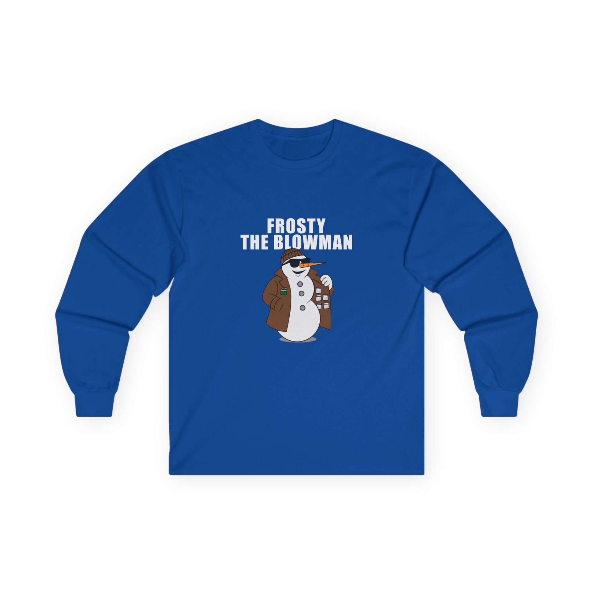 Frosty the Blowman shirt, funny snowman parody, edgy holiday shirt, cheeky Christmas shirt, gift, cartoon parody tee, winter street-style snowman