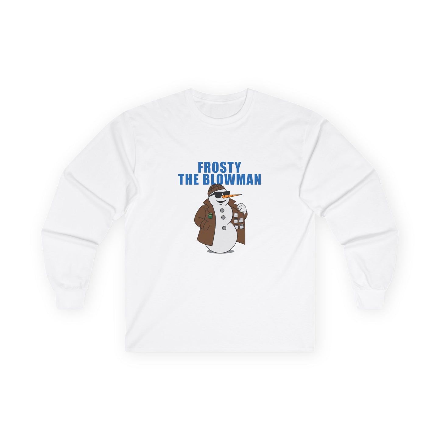 Frosty the Blowman shirt, funny snowman parody, edgy holiday shirt, cheeky Christmas shirt, gift, cartoon parody tee, winter street-style snowman