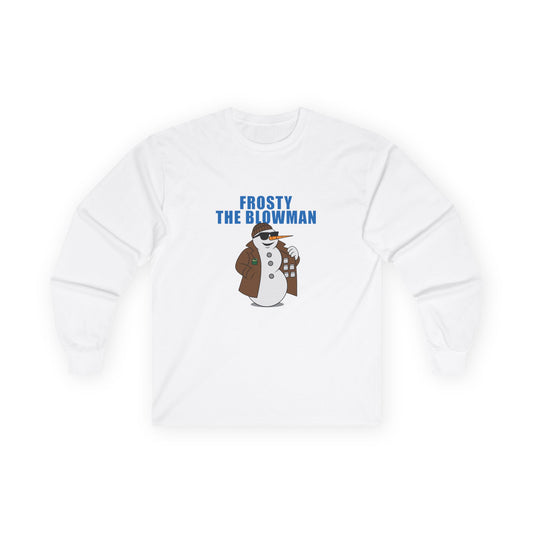 Frosty the Blowman shirt, funny snowman parody, edgy holiday shirt, cheeky Christmas shirt, gift, cartoon parody tee, winter street-style snowman