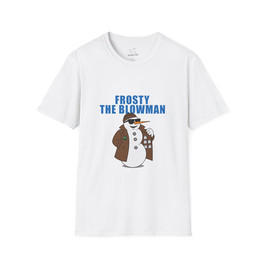 Frosty the Blowman shirt, funny snowman parody, edgy holiday shirt, cheeky Christmas shirt, gift, cartoon parody tee, winter street-style snowman