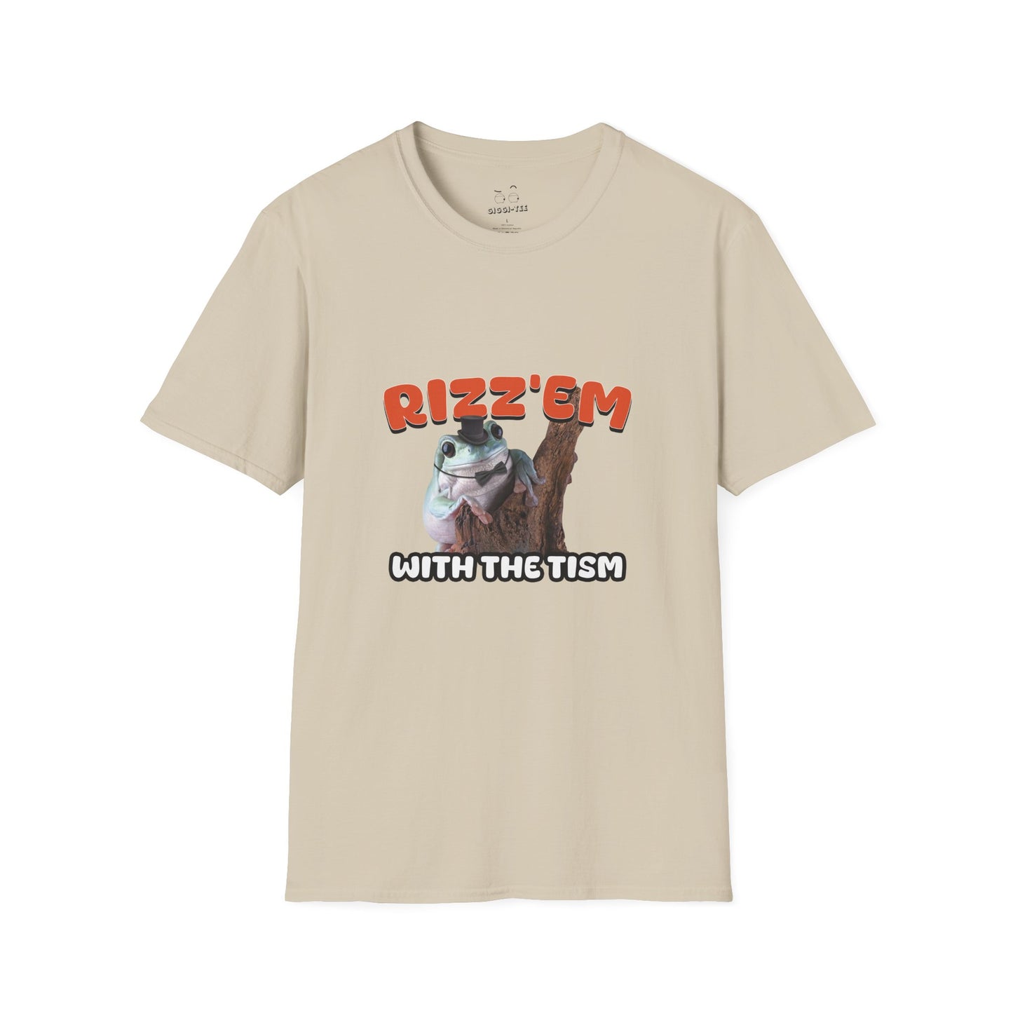 Funny autism parody shirt featuring a rizzed-up frog in a top hat and bow tie