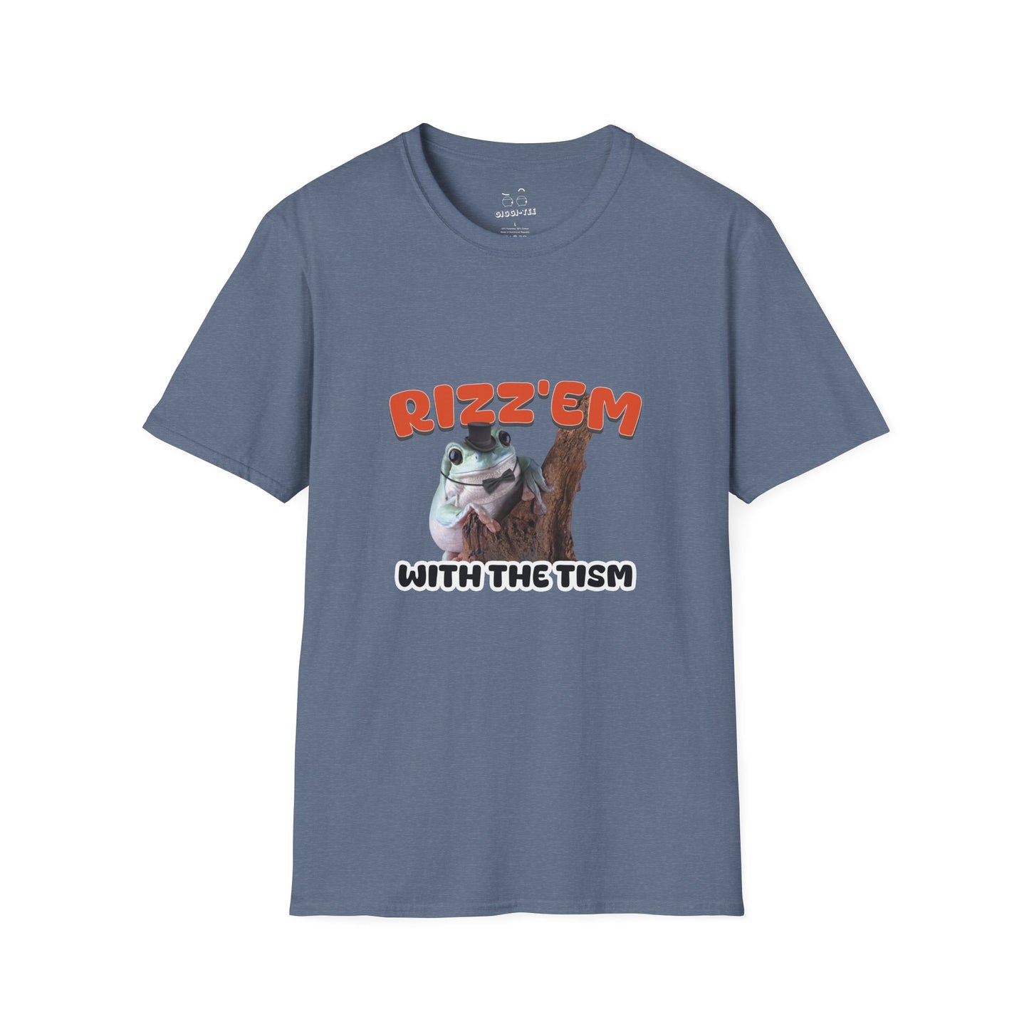 Funny autism parody shirt featuring a rizzed-up frog in a top hat and bow tie