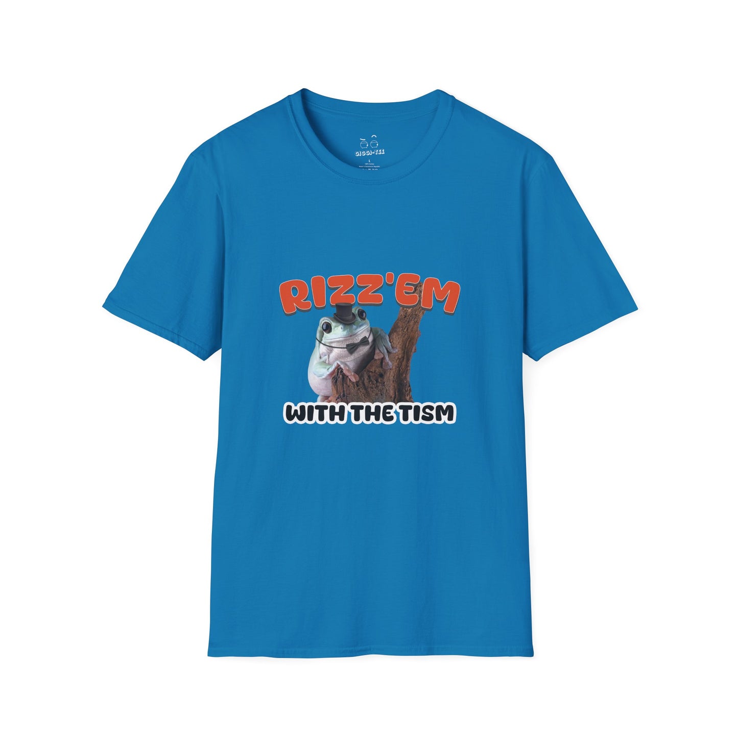Funny autism parody shirt featuring a rizzed-up frog in a top hat and bow tie