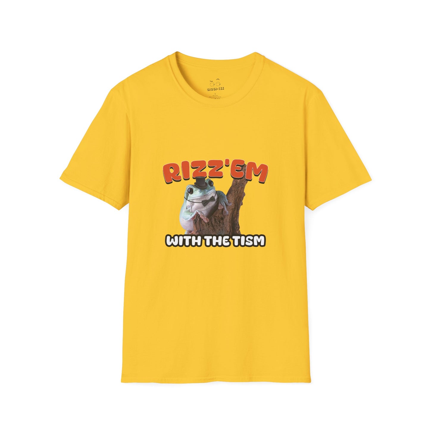 Funny autism parody shirt featuring a rizzed-up frog in a top hat and bow tie