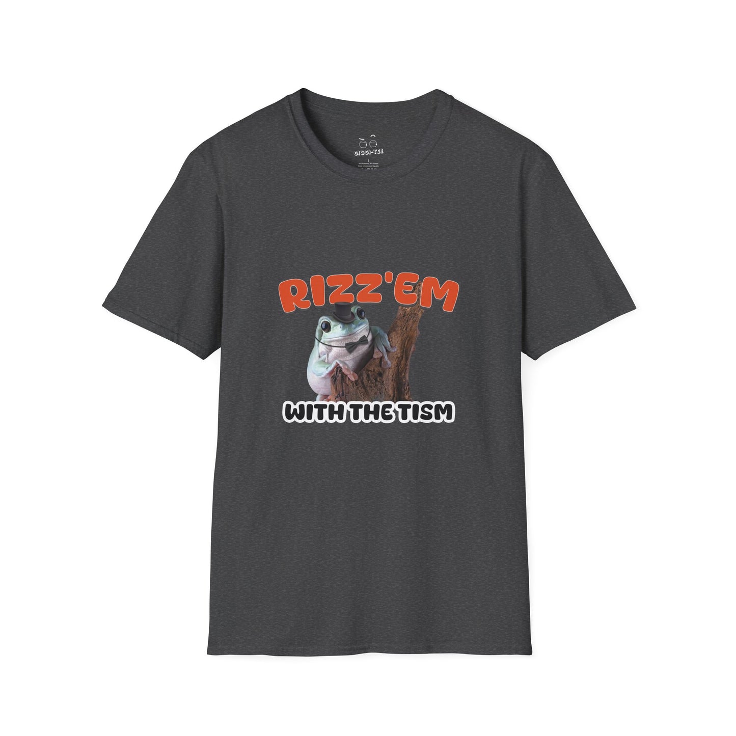 Funny autism parody shirt featuring a rizzed-up frog in a top hat and bow tie