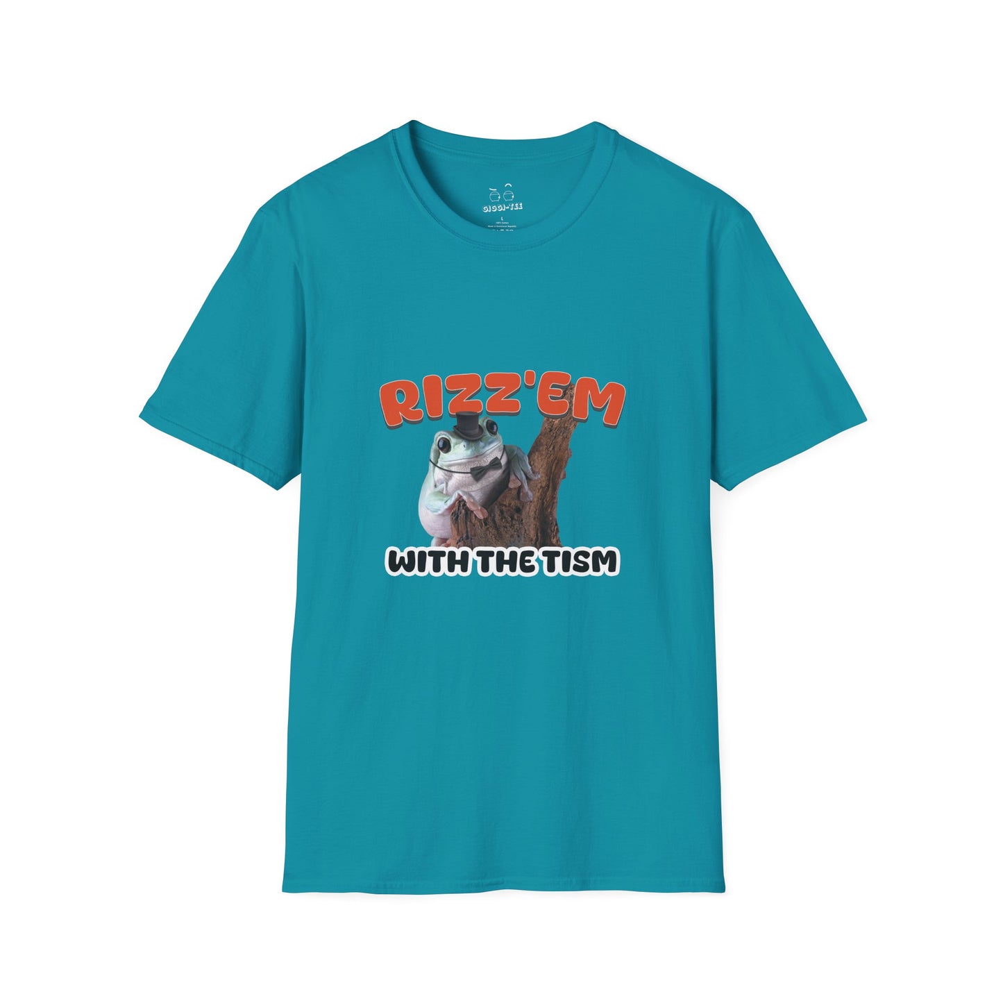 Funny autism parody shirt featuring a rizzed-up frog in a top hat and bow tie