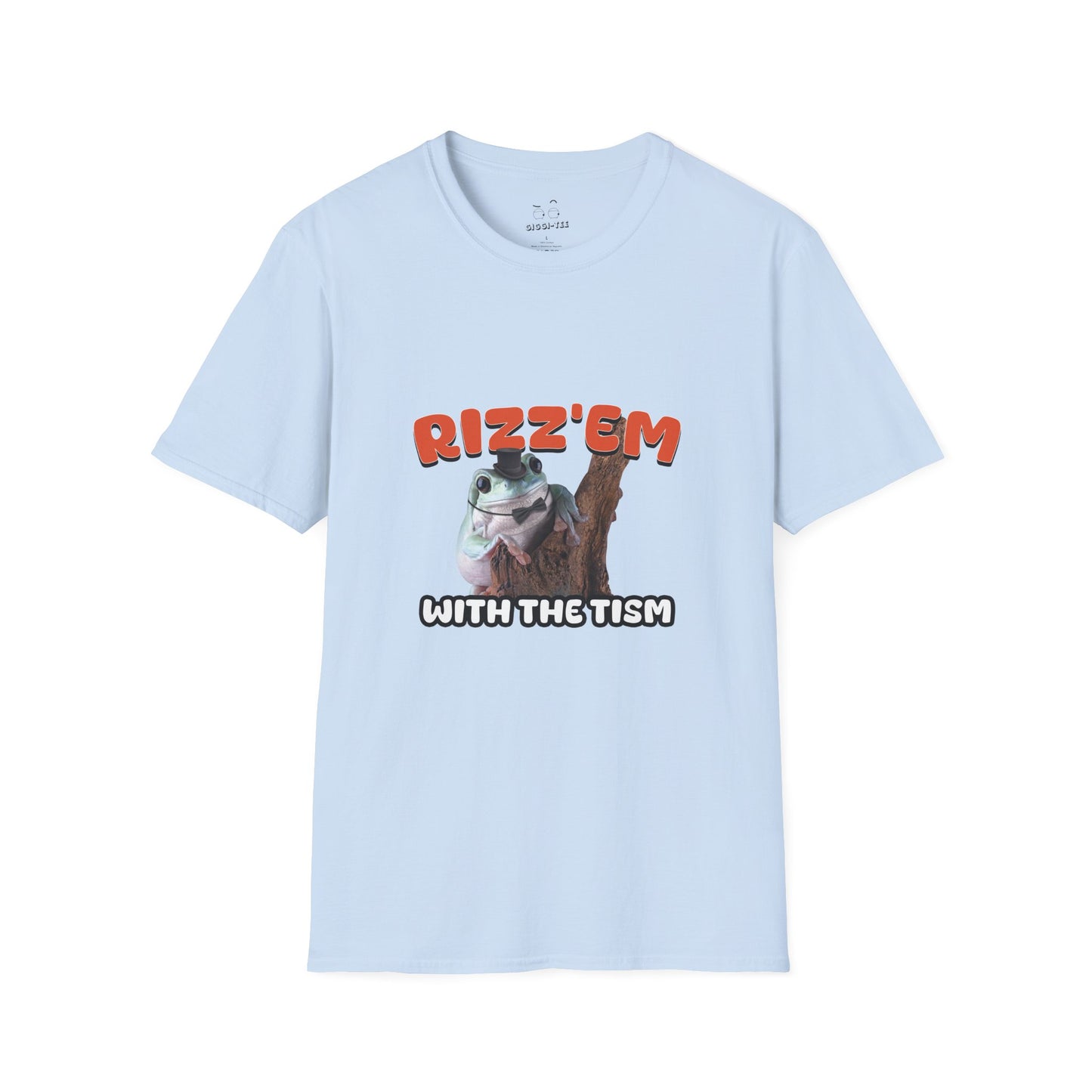 Funny autism parody shirt featuring a rizzed-up frog in a top hat and bow tie