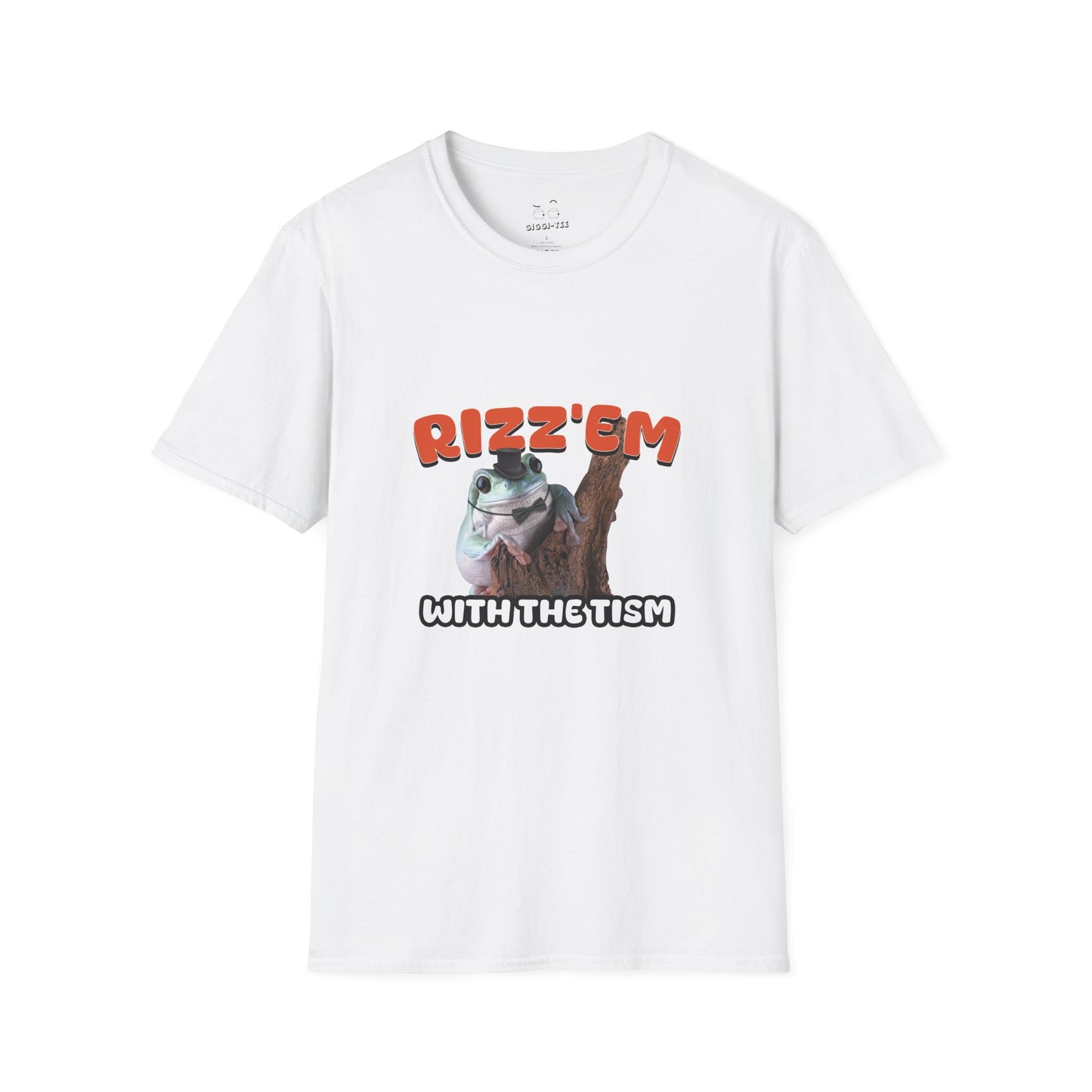 Funny autism parody shirt featuring a rizzed-up frog in a top hat and bow tie