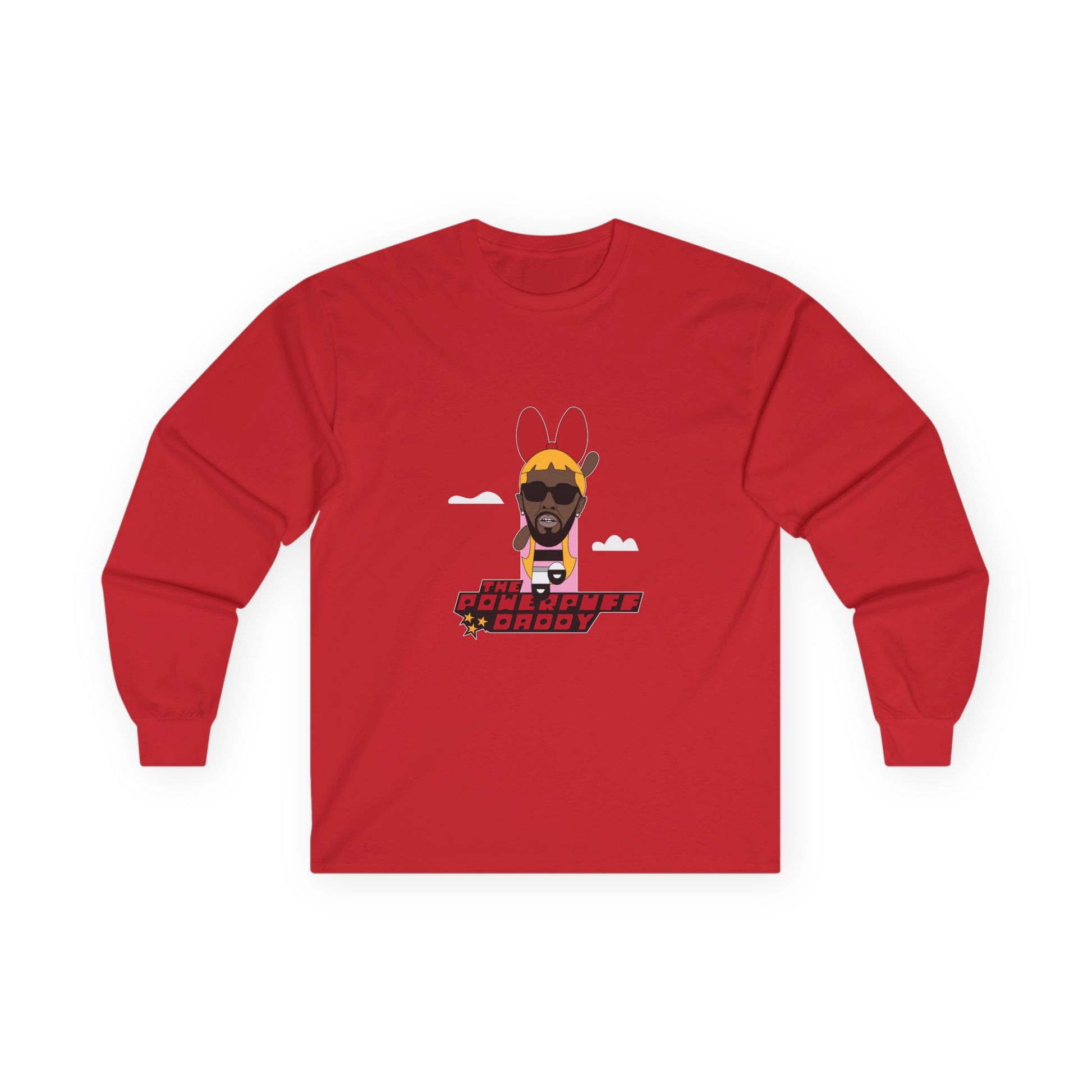 Powerpuff Daddy t-shirt parody of Puff Daddy in Powerpuff Girls style, Blossom edition, funny hip-hop cartoon shirt.