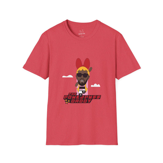 Powerpuff Daddy t-shirt parody of Puff Daddy in Powerpuff Girls style, Blossom edition, funny hip-hop cartoon shirt.