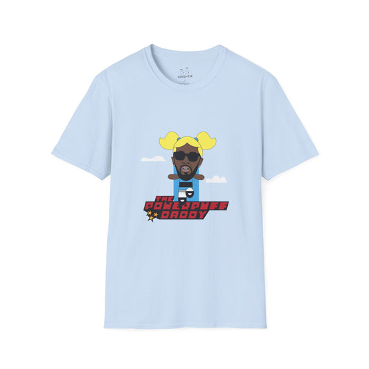 Powerpuff Daddy t-shirt parody of Puff Daddy in Powerpuff Girls style, Blossom edition, funny hip-hop cartoon shirt.